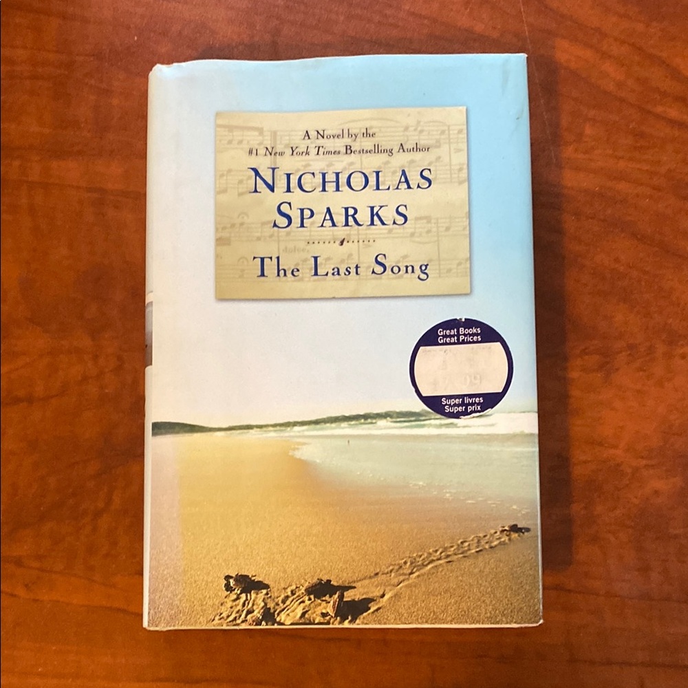 The Last Song by Nicholas Sparks Hardcover Book